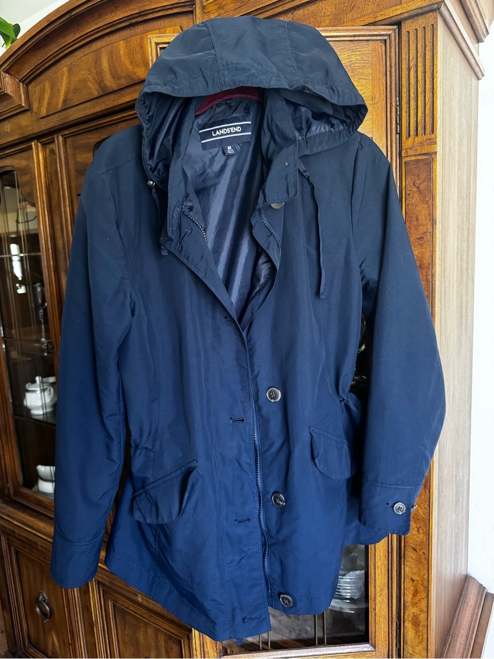 Lands' End Dark Navy Storm Raker Jacket